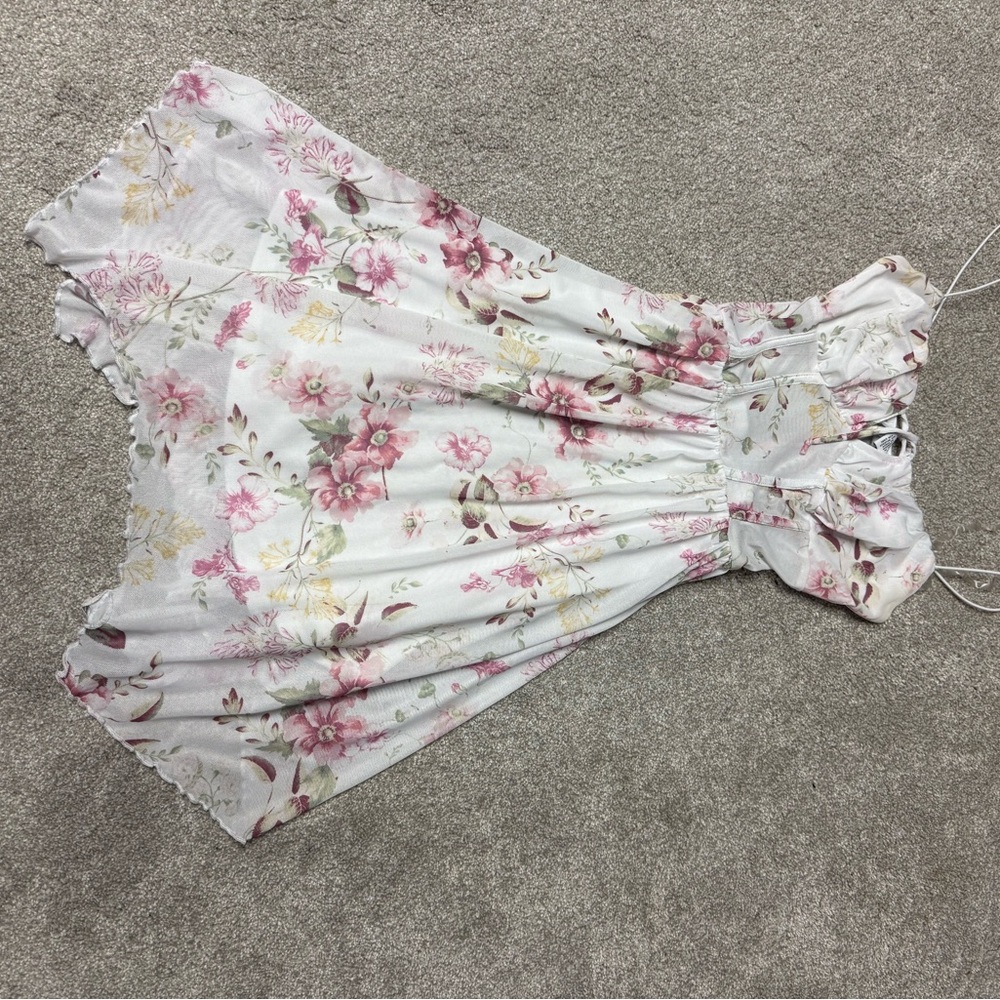 Rue21 Floral Pink and White Dress
